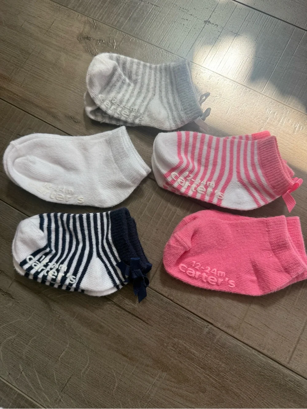Carter's Baby Sock Set in Pink, White, Gray, Navy NWOT